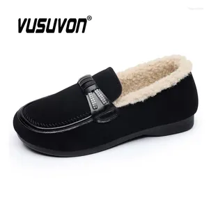 Casual Shoes Warm Winter Breattable Women Plush Päls Sneakers Healthy Walking Fashion Mother Light Flats 35-41 Storlek