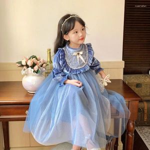 Girl Dresses Girls 'Autumn Princess Dress Children's Mesh Long Sleeve Christmas