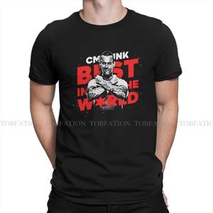 Camisetas masculinas O melhor cm punk masculino punk algodão de algodão de algodão Crewneck Camiseta Harajuku Clothing T240425