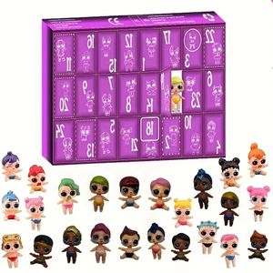 24 pezzi di bambole per il conto alla rovescia di Natale Regalo di compleanno Mini figure creative set blind box avvent 240426