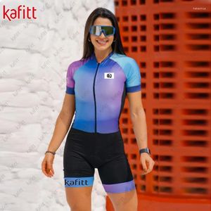 Racing Set Kafisummer kort ärm Jumpsuit 2024 Senaste stil Kvinnor Team Outdoor Road Cycling Set Lycra High Elastic Tight Monkey