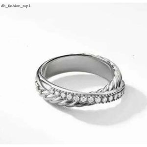 Dy Fashion Men Ring David Yurma Rings for Men Women Designer Jewelry Silver Vintage X Shaped Dy Rings Herr Mens Luxury Jewely Boy Gift 8913