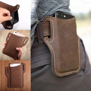 Storage Bags Belt Clip Phone Holster Case Cover Travel Hiking Mobile Bag Waist Vintage Pack Mini