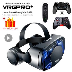 バーチャルリアリティ3D VRグラスヘッドセットスマートフォン用スマートヘルメットヘッドフォンコントローラー付き携帯電話レンズVIAR BINOCULARS 240424