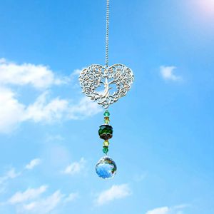 Gartendekorationen 1PC Suncatcher Crystal Tree of Life Pendell