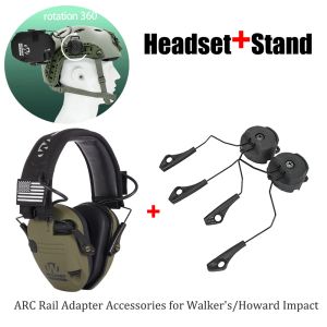 Akcesoria Sprzedaż Elektroniczny ARMUF Arc Opscore Helmet Rail Adapter Tactical Headphone Stand For Howard Leight Impact Strzelanie zestaw słuchawkowy