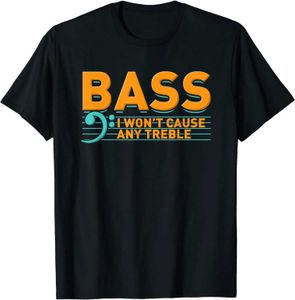 T-shirt maschile Bass Player non causerà alcun