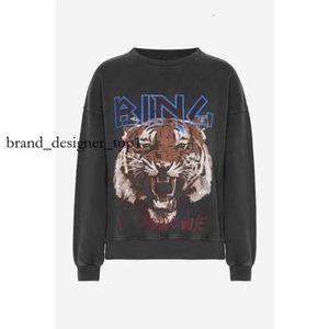 Anines bayan kapüşonlu anines aşırı sweatshirt ab tasarımcı kapüşon moda rahat mektup vintage baskı yıkanmış anines siyah pamuk yuvarlak boyun kadın gevşek kapüşonlu 8298