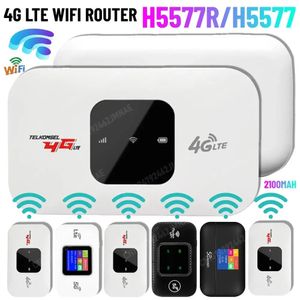 H5577R 4G LTE WiFi Yönlendirici Kablosuz 150ms SIM kart yuvası yuvası yuvası portatif modem 2100mah mini mobil fiş oyun 240424