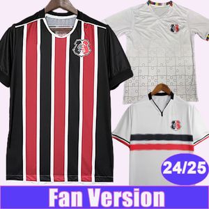 24 25 Santa Cruz FC Mens Camisas de futebol Red Black Away White Special Edition Camisas de futebol de manga curta uniformes adultos