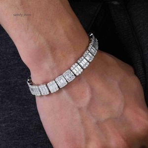 Hailer Joyas Link Catena Hip Hop Gioielli Sterling Sterling 925 Bracciale di gioielli per Menbaguette Moissanite Bracciale