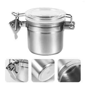 Storage Bottles Tea Exhaust Canister Coffee Bean Jar Food Container Sealed Sugar Stainless Steel Containers