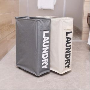 1pc 22 Rolling Slim Prought BasketwithStandbledableatable Waterproster Sorter Andorganizer Колеса высокие тонкие Dirtylaundryhamper Basket 240424