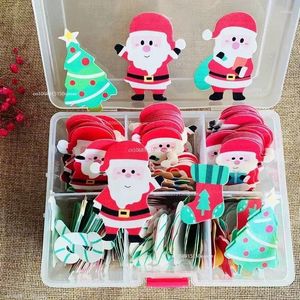 FESTIMENTO DE FESTA Decoração do Bolo Papai Noel Glutinous Wafer Rice Papel Cupcake Topper Birthday Christmas Baking Decorating Merry