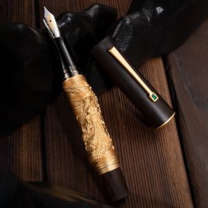 Hongdian N24 Fountain Pen Ef/F Nib Dragon Год ограниченная стереоскопическая резьба подарка подарок 240417