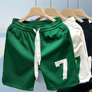 Pantaloncini da basket da uomo con coulisse in vita, traspiranti, ad asciugatura rapida, da palestra con elastico per il fitness 240415