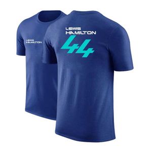 T-shirt maschile 2022 Nuovo pilota F1 Lewis Hamilton Digital 44 Stampa Drying Quick Round Rotond Neck Sport Sport Sports Sports da persona per esterni T240425