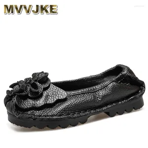 Casual Shoes Personality Ethnic Style Comfortable Leather Soft Soled Women's Bean Shallow Mouth Pure Handmade