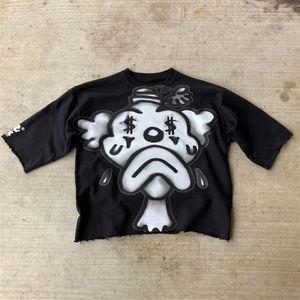 Harajuku monkey money graphic t shirts y2k tops print oversized t shirt gothic pro choice streetwear goth men clothing 240425