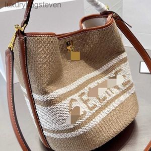 Alto nível original Cellin Designer Designer Designer mais recente bolsa feminina colorir bolsas de balde de moda de lã versátil Mensageiro de ombro único Ha com logotipo da marca