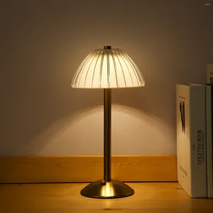 Table Lamps Dimmable Bedside Lamp Reading For Bars Restaurants Coffee Shop Cordless USB Rechargeable Desk