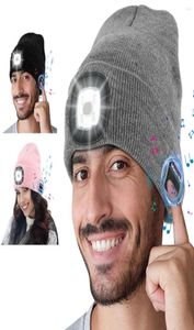 BANDANAS WINTER WINTER sem fio Bluetooth Music Hat Beanie Cap Tear Phone Headphone Smart Headset Spess Sport Knit