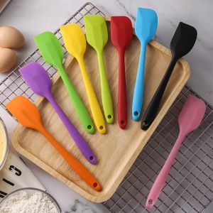 Utensils 2Pcs Cream Baking Scraper Nonstick Silicone Spatula Kitchen Pastry Blenders Salad Cake Mixer Butter Batter Pies Cooking Tools