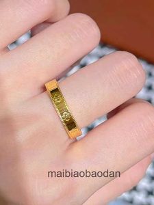 Designer Luxury Jewelry Ring Vancllf Gold Shop samma stil Vietnam Sand 999 Lucky Kaleidoscope Clover Thick Plated 18k som en gåva till flickvän