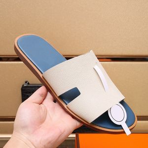 Sandálias de grife para homens deslizam lúcios planos de luxo de verão sandália slides de borracha clássica de camurça sliders de couro genuíno sapatos de homens casuais ao ar livre com caixa