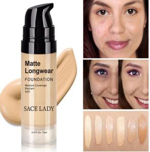 Face Foundation Cream Base Makeup Professional Matt Finish Make Up Liquid concealer Vattentät varumärke Natural Cosmetic3998835