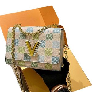 24SS Women Checkerboard Condrate Bags حقيبة Crossbody قطري للسيدات المصمم الفاخر حامل بطاقة Handbag Walled