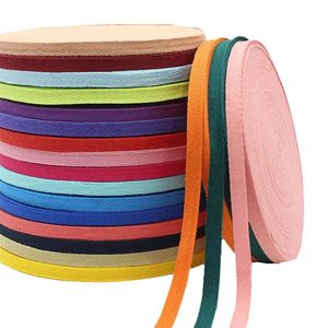 1cm 2cm Multi Color Herringbone Tape Ribbons 100% Cotton Woven Ribbon Sewing Overlock Cloth Strap Belt DIY Accessories 50yards 240426