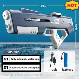 Giocattoli per pistola Nuovo Outdoor Beach Beach Electric Gun Gun Boys Boys Summer Water Gun Childrens Piscina giocattolo T240428