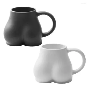 Mugs Ceramic BuMug Coffee Cup Funny Tea 300ml BuCeramic Mug Buttock For Milk Juice White