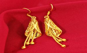 Not Fade 22K Gold Jewelry Earring for Women Leaf Fringes Bizuteria Argent Bijoux Joyas Bijoux Femme Orecchini Garnet Jewelry23194481360