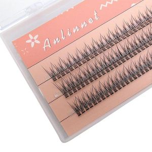 FALSE EYGRASS 120st Premium Mink Individual Dovetail Silk Extension Natural 3D Cluster Professional Makeup Lashes