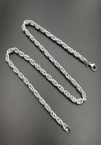 Hip Hop Fashion Stainless Steel Men Necklace Chain Link Byzantine chain Tennis Chain Cubin Link Bar 2020 Body Jewelry Whole4033983