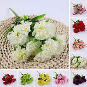 Decorative Flowers Artificial Carnation Flower Fake Simulated Plastic Terrace Courtyard Party Wedding Decor Multi Color