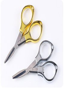 Whole Diamond Portable Folding Scissors Folding Foldable Scissors Collapsible Medium Trip Scissors Travel Scissor ship2744971