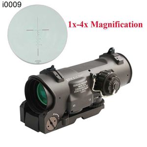 Mentifier originale Aggiornato DR 4X Ambito 4 Telescopio Red Rosso Illuminato Ottica Mil-Dot Ottica Tattica di caccia tattica Riflescope Dot Dot Sight