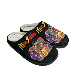 Slippers Mac Sabbath Home Cotton Mens Womens Plush Bedroom Casual DIY Keep Warm Shoes Thermal Indoor Slipper Customized Shoe