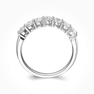 S925 Sterling Silver Gold D Color 4mm Moissanite Ring for Women 1.5CT Stone Match Diamond Wedding Band Bride