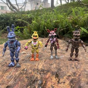 14cm fnaf luminous bonnie bear foxy chica chicabable joints anime figure pvcアクションフィギュアモデル240426