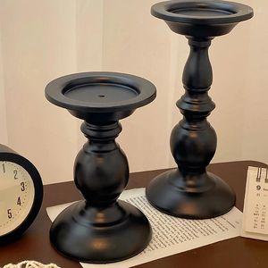 Candle Holders Pack Of 2 Iron Stand For Living Room Farmhouse Fireplace Wedding Decorative Candlestick Pillar Holder