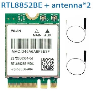 Cards Realtek RTL8852BE Network Card WiFi 6 1800 Мбит/с BT 5,0 Двухполосный беспроводной адаптер Wi -Fi 802.11ac/AX 2,4G/5 ГГц Mumimo для Win 10