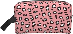 Aufbewahrungstaschen Schwarz -Weiß -Leoparden -Reisetasche große Kapazität Kosmetische Wasserdichte rosa Beutel -Touch -Toiletten tragbar