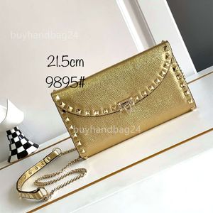 Rivet Vlogoo Small Lady Leather Event Square Bags New Rock Cowhide Stud Valentyno Versatile Bag Crossbody Purse Fashion 2024 Womens Chain Handbag Trendy 3FZ3