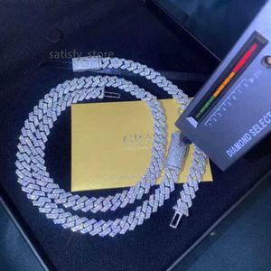 Fashion Iced Miami Cuban Chain Vvs Moissanite Hip Hop Jewelry 8mm 10mm Custom Necklace
