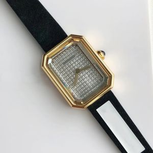 U1 Top AAA Classic Designer Watch Serie Premiere Stylish Diamond Dial Donne Small Sugar Cube Equiping Sapphire Equiping Quartz Movement Ultra Shin Velvet Texture