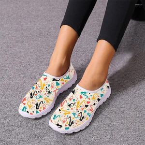 Casual Shoes Heart Music Note Instrument Pattern Women Men Spring Autumn Tennis Outdoor Work Breathable Convenient Flats Sneakers